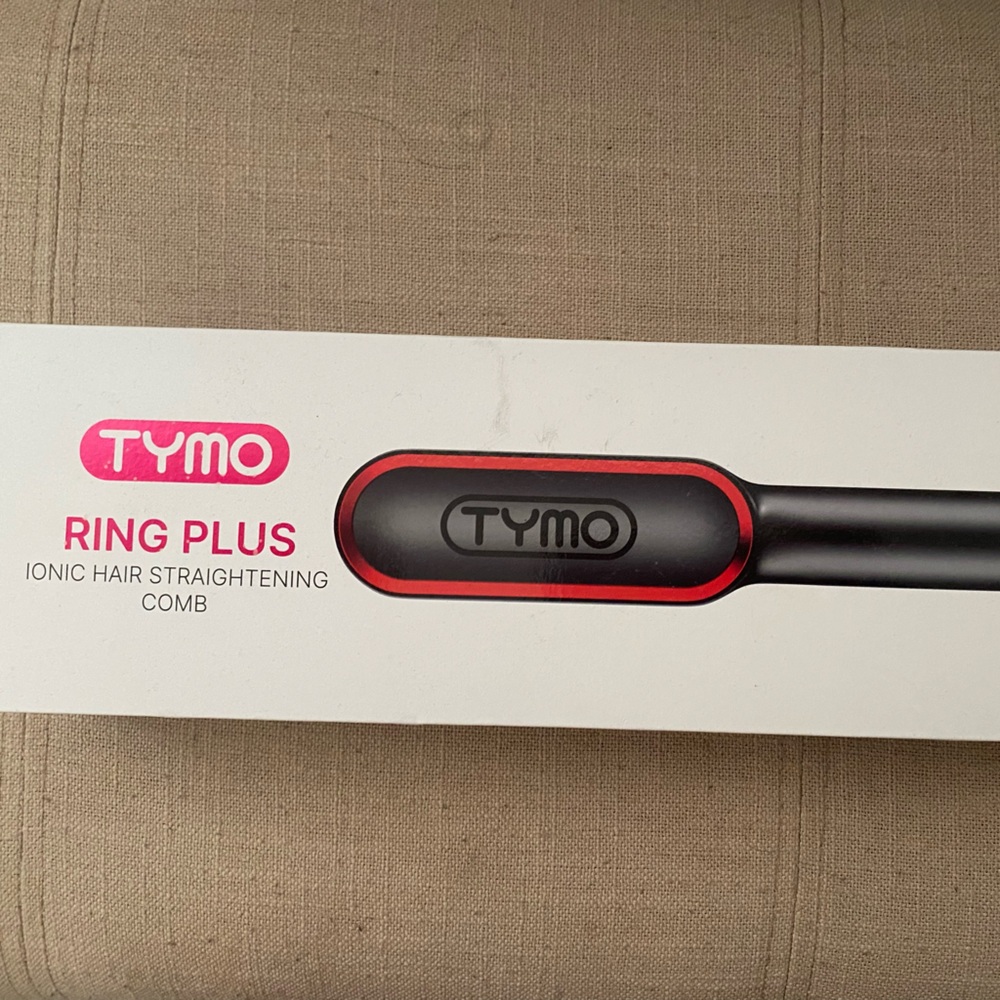 TYMO Ring Plus Ionic Hair Straightening Comb - Black and Red